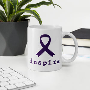 inspire Alzheimer's Awareness White glossy mug