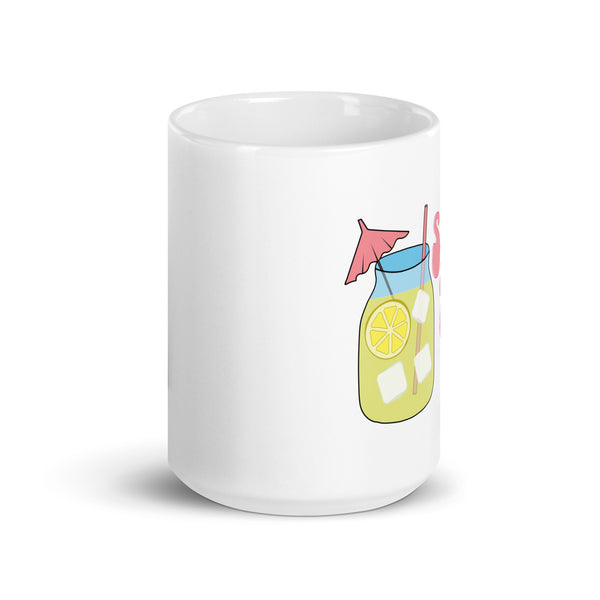 inspire Lemonade Summertime White glossy mug