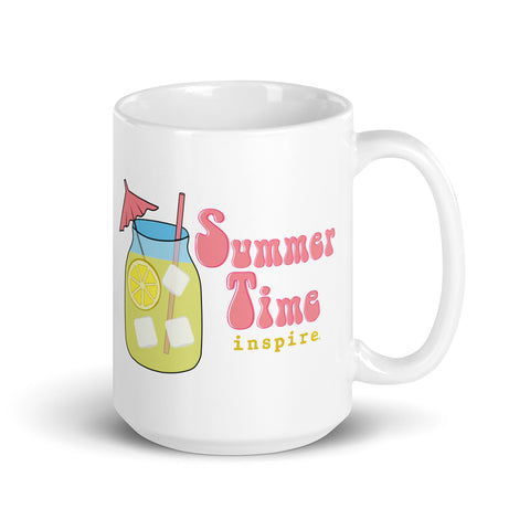 inspire Lemonade Summertime White glossy mug