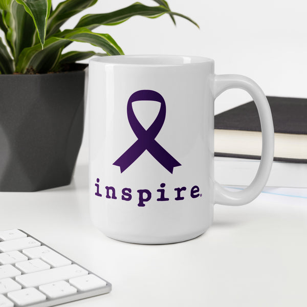 inspire Alzheimer's Awareness White glossy mug