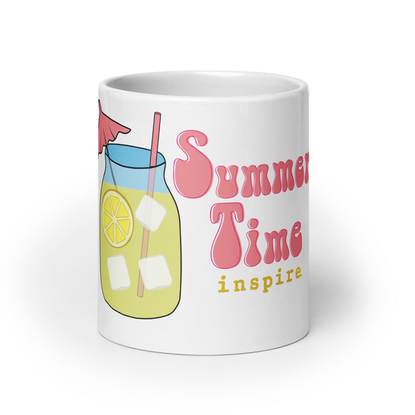 inspire Lemonade Summertime White glossy mug