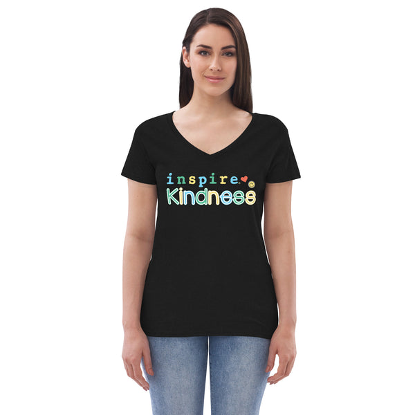 inspire Kindness Women’s recycled v-neck t-shirt