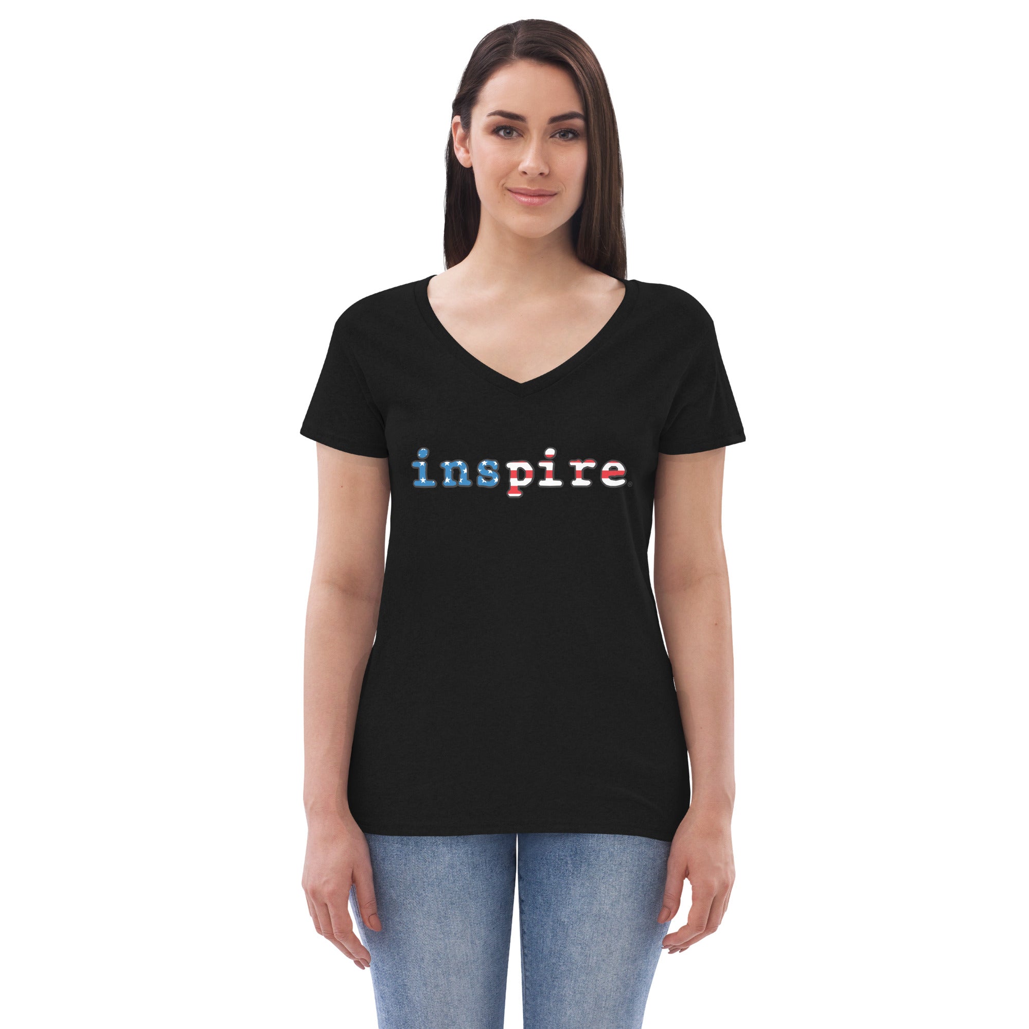 inspire Freedom Women’s recycled v-neck t-shirt