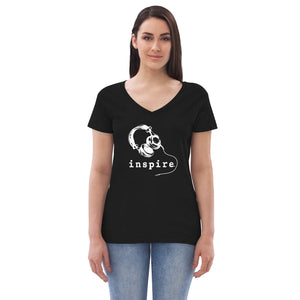 inspire Headphones Women’s recycled v-neck t-shirt