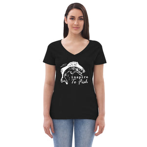 inspire To Fish Women’s recycled v-neck t-shirt