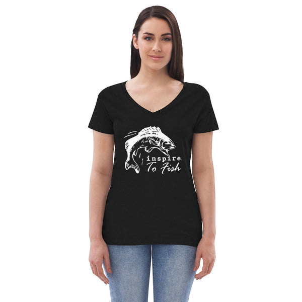 inspire To Fish Women’s recycled v-neck t-shirt