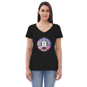 inspire Music is My Therapy Colorful Women’s recycled v-neck t-shirt