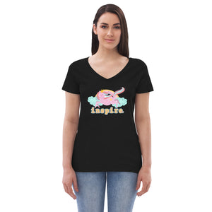inspire Unicorn Women’s recycled v-neck t-shirt