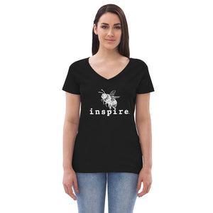 inspire Bee Women’s recycled v-neck t-shirt