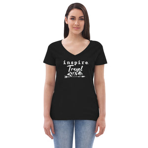 inspire Travel Women’s recycled v-neck t-shirt