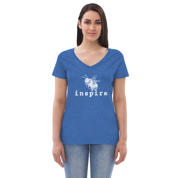 inspire Bee Women’s recycled v-neck t-shirt