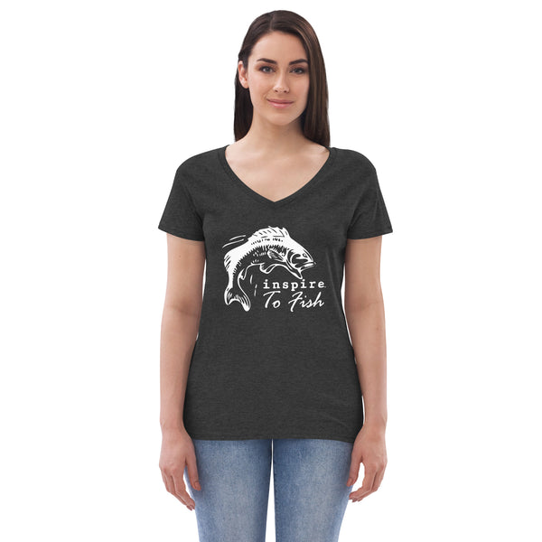 inspire To Fish Women’s recycled v-neck t-shirt