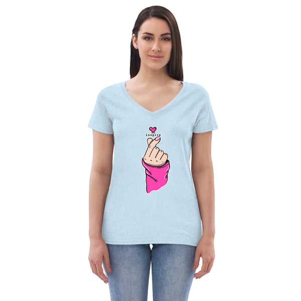 inspire KPOP Women’s recycled v-neck t-shirt