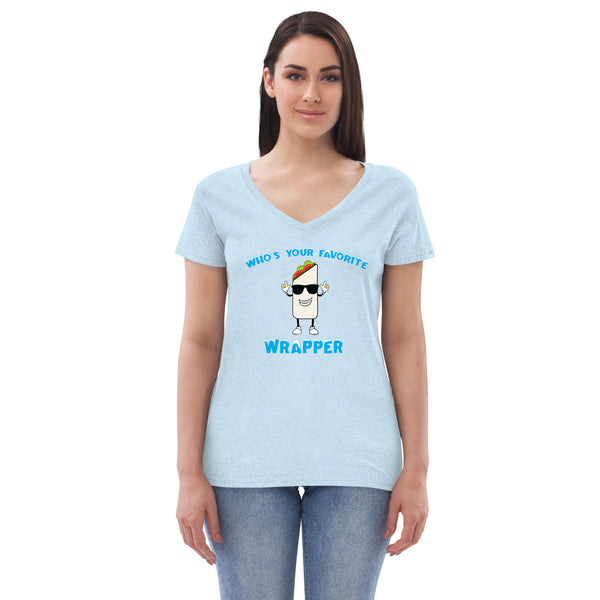 inspire Who Is Your Favorite Wrapper Women’s recycled v-neck t-shirt