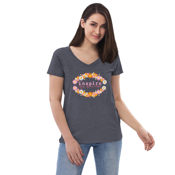 inspire Flower Child Within Women’s recycled v-neck t-shirt