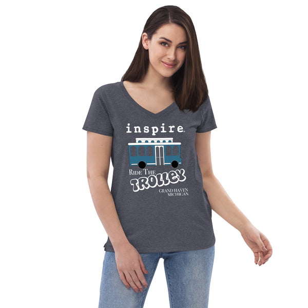 inspire Grand Haven Women’s recycled v-neck t-shirt