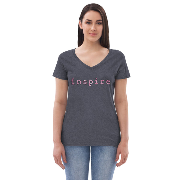 inspire Breast Cancer Women’s recycled v-neck t-shirt
