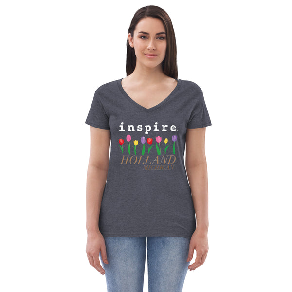 inspire Holland Michigan Women’s recycled v-neck t-shirt