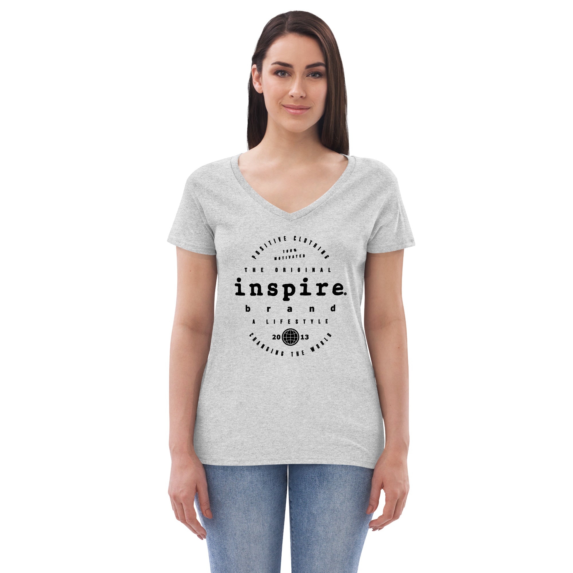 inspire Vintage Emblem Women’s recycled v-neck t-shirt