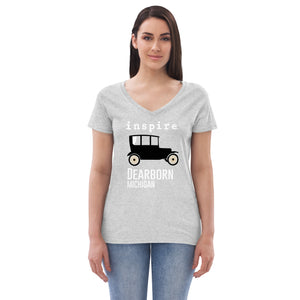 inspire Dearborn Car Women’s recycled v-neck t-shirt