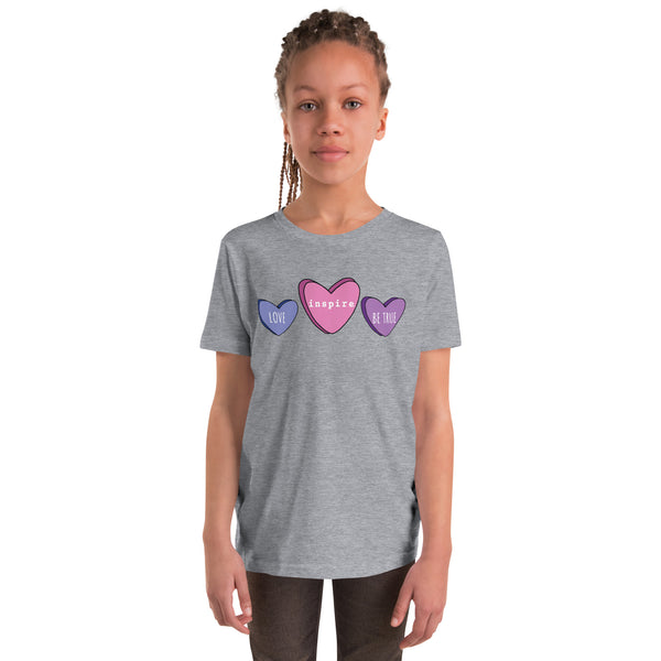 inspire Candy Hearts Youth Short Sleeve T-Shirt