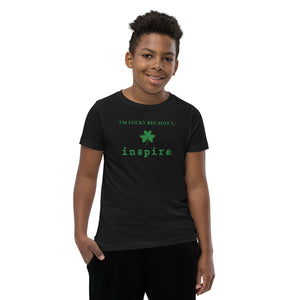 I'm Lucky Because I inspire Youth Short Sleeve T-Shirt