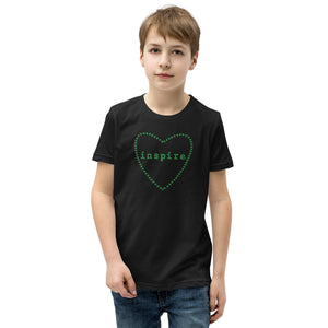 inspire Shamrock Outline Youth Short Sleeve T-Shirt