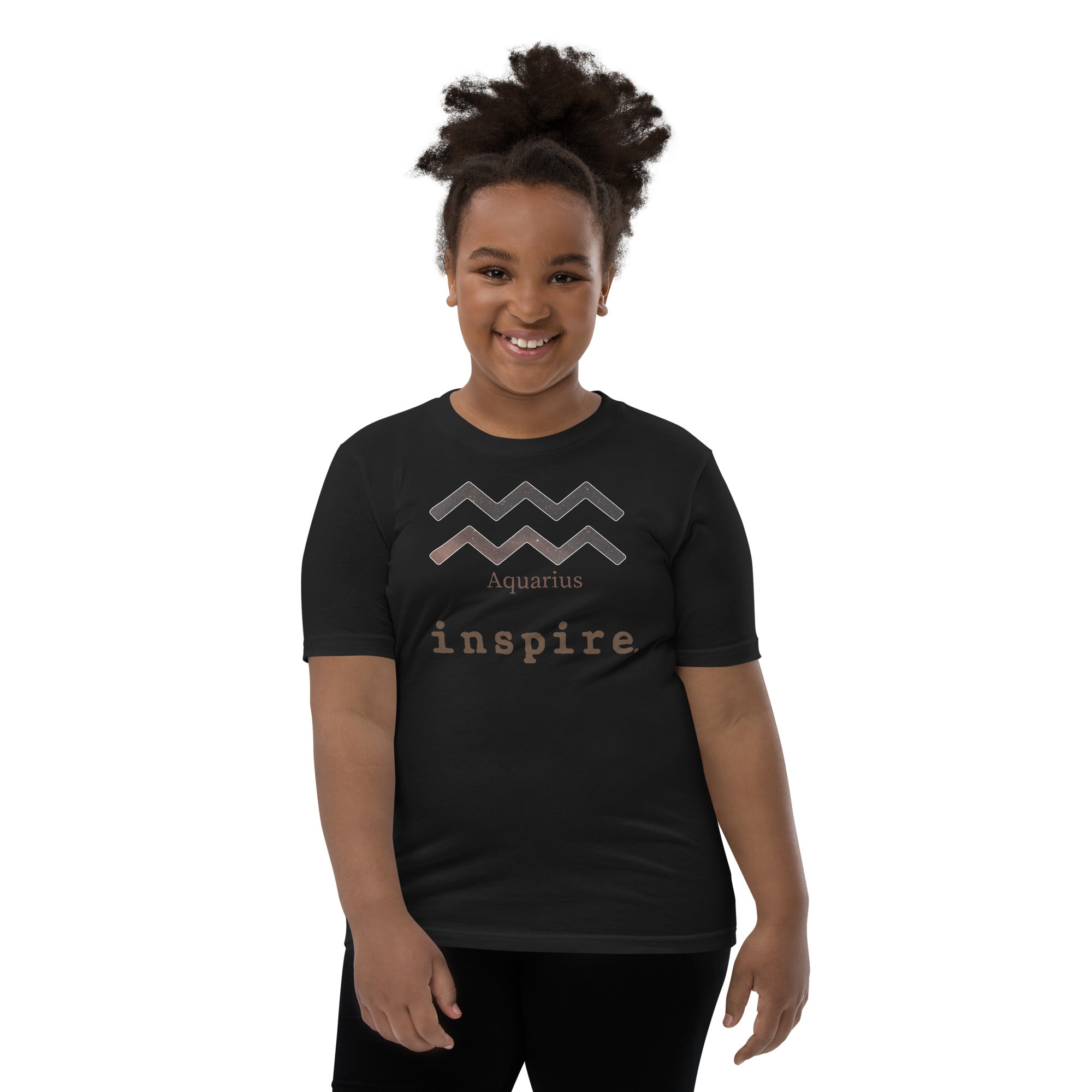 inspire Aquarius Zodiac Youth Short Sleeve T-Shirt