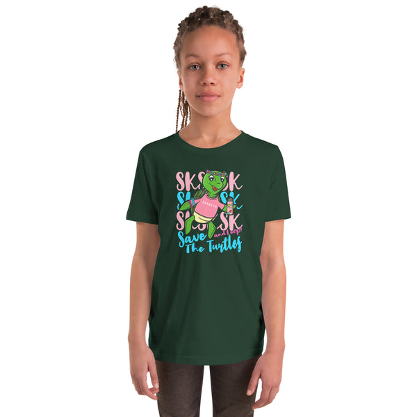 inspire SKSKSK Save The Turtles Youth Short Sleeve T-Shirt