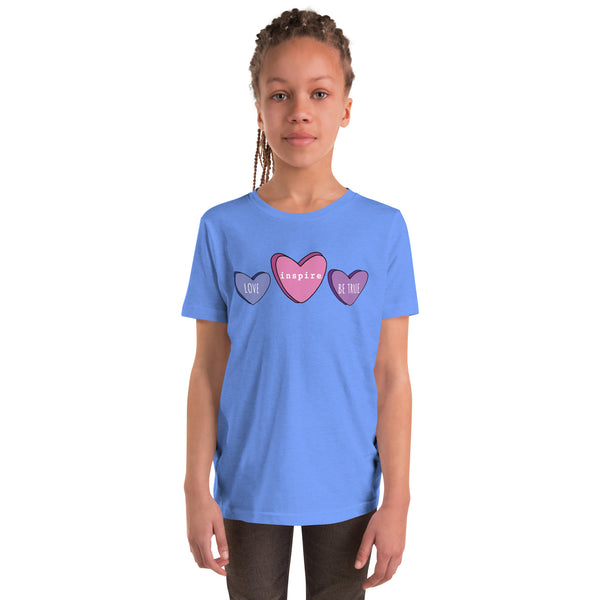 inspire Candy Hearts Youth Short Sleeve T-Shirt