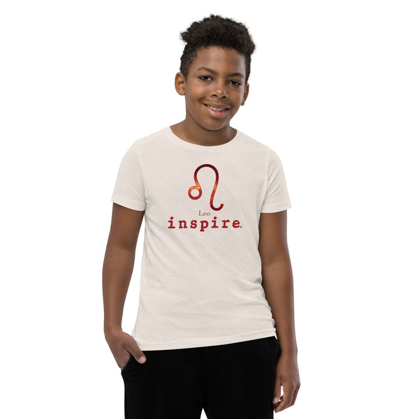 inspire Leo Zodiac Youth Short Sleeve T-Shirt