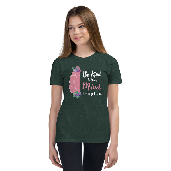 inspire Be Kind To Your Mind Youth Short Sleeve T-Shirt