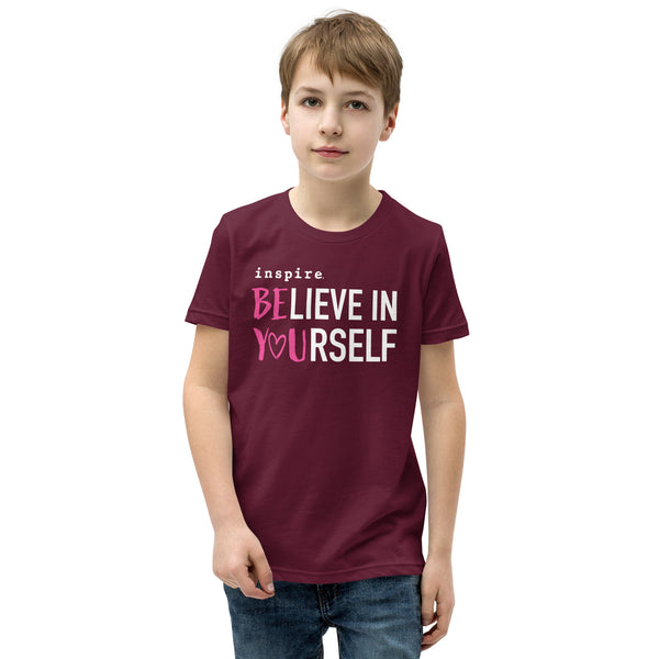 inspire Believe In Yourself Youth Short Sleeve T-Shirt