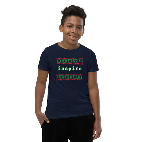 inspire Ugly Christmas Sweater Youth Short Sleeve T-Shirt