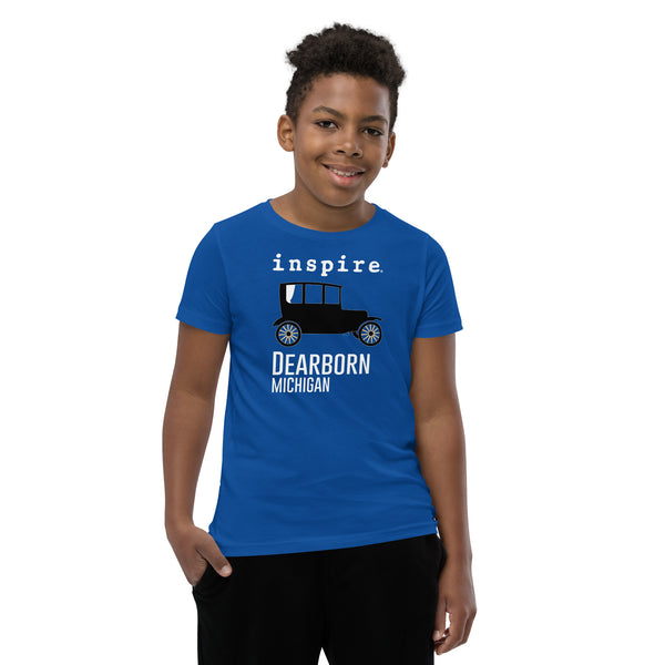 inspire Dearborn Car Youth Short Sleeve T-Shirt