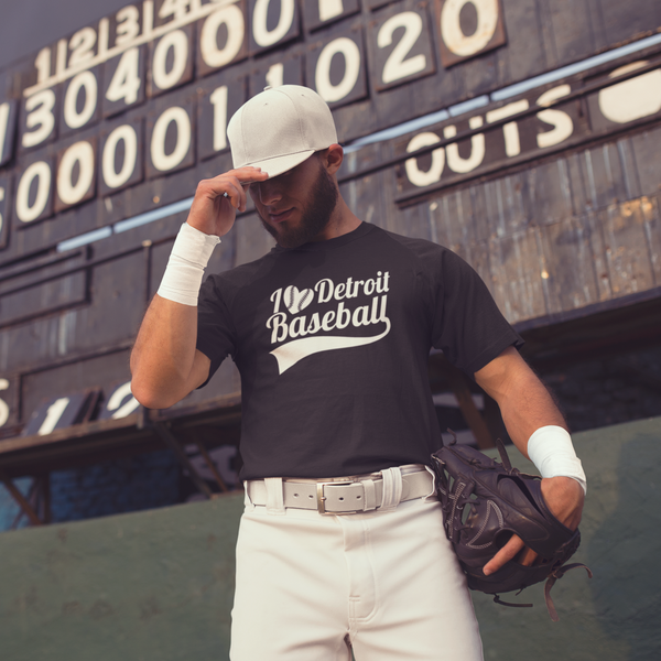 I Love Detroit Baseball Short-Sleeve Unisex T-Shirt
