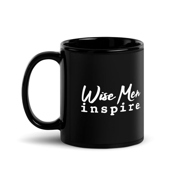 inspire Wise Men Black Glossy Mug