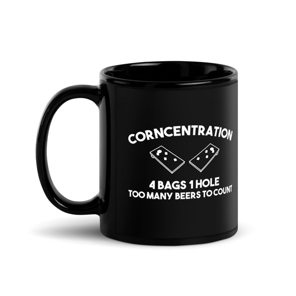 Corncentration Black Glossy Mug