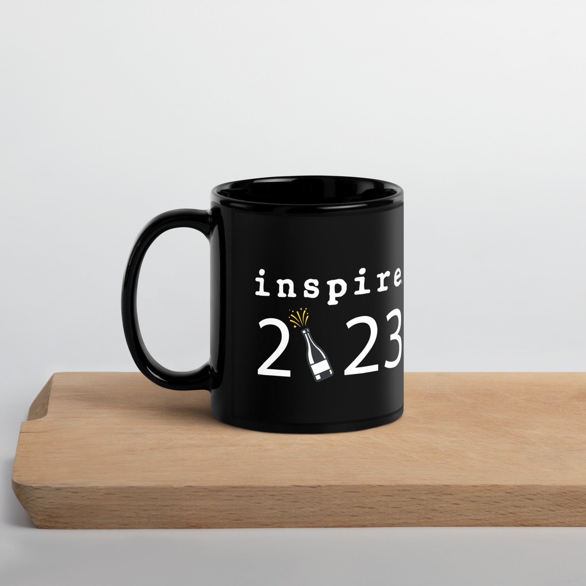 inspire 2023 with Bottle Black Glossy Mug
