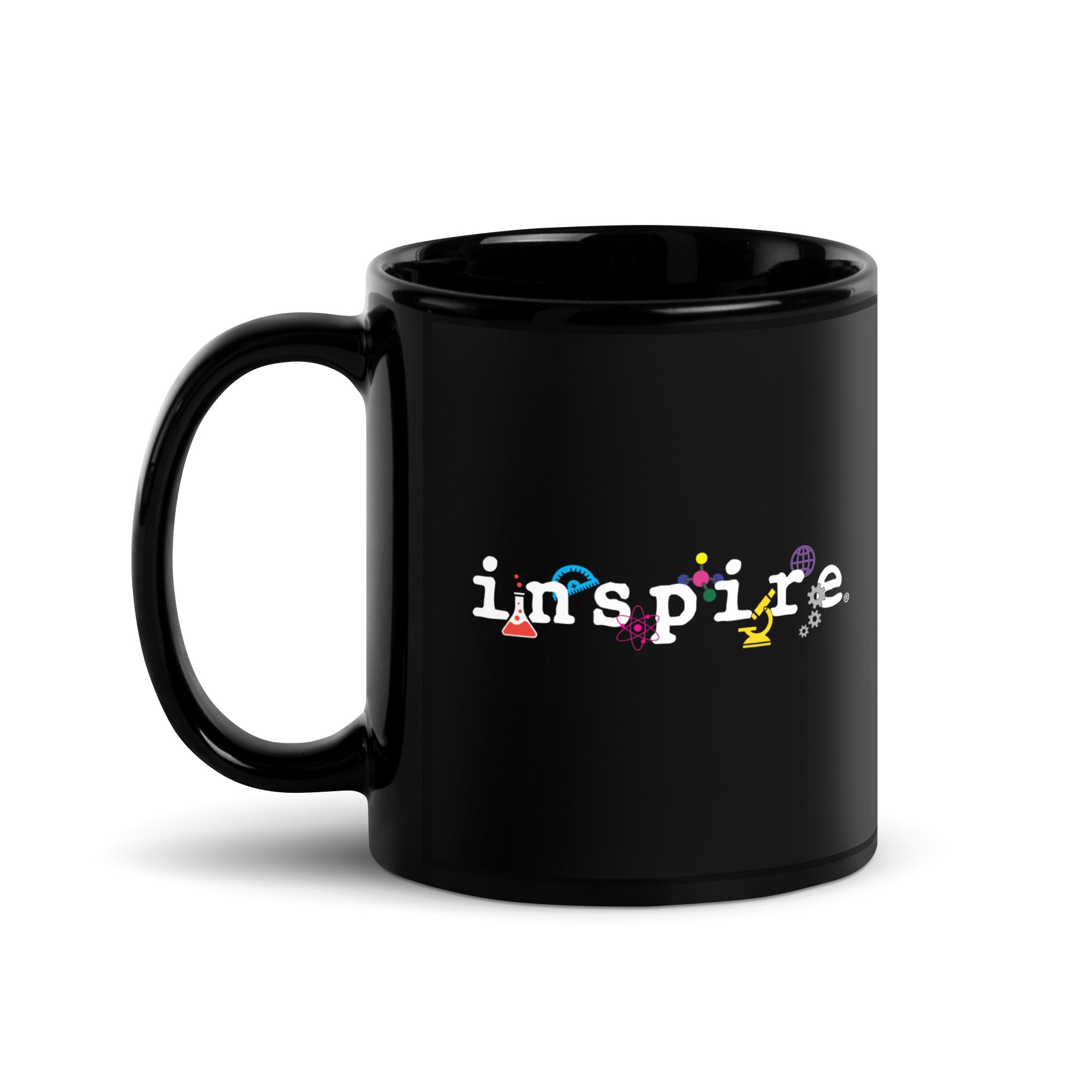 inspire STEM Black Glossy Mug