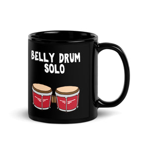 Belly Drum Solo Black Glossy Mug