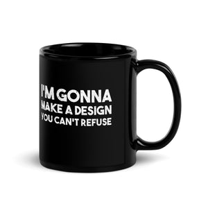 Mobster Design Black Glossy Mug