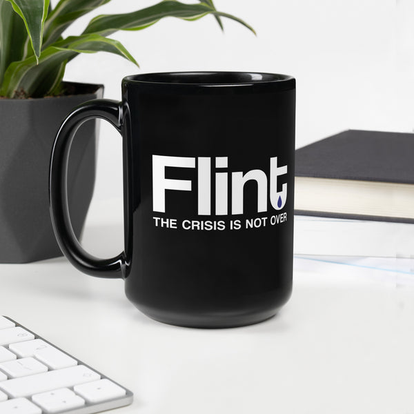 Flint Water Crisis Black Glossy Mug