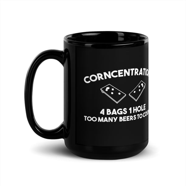 Corncentration Black Glossy Mug