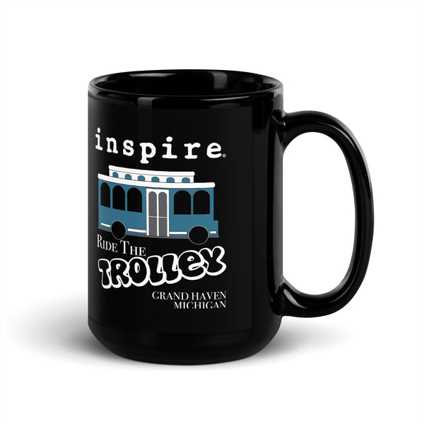 inspire Grand Haven Black Glossy Mug