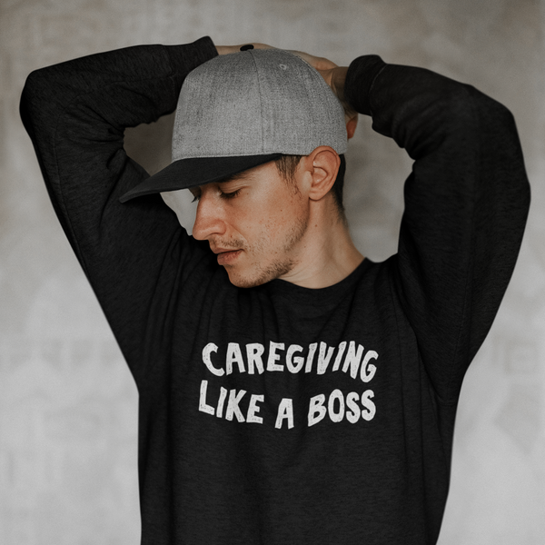 Caregiving Like A Boss Unisex Crewneck