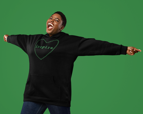 inspire Heart Shamrock Unisex Hoodie