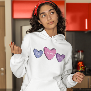 inspire Candy Hearts Unisex Hoodie