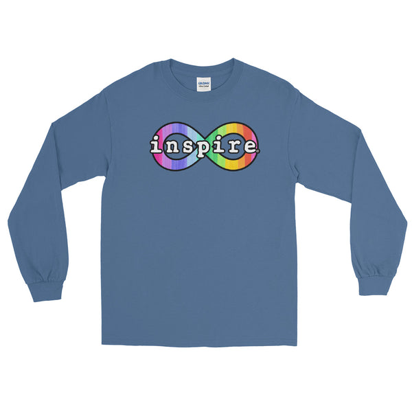 inspire Neurodiversity Awareness Rainbow Infinity Unisex Long Sleeve Shirt