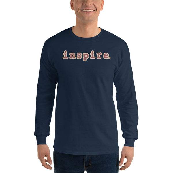 inspire Tan and Black Unisex Long Sleeve Shirt